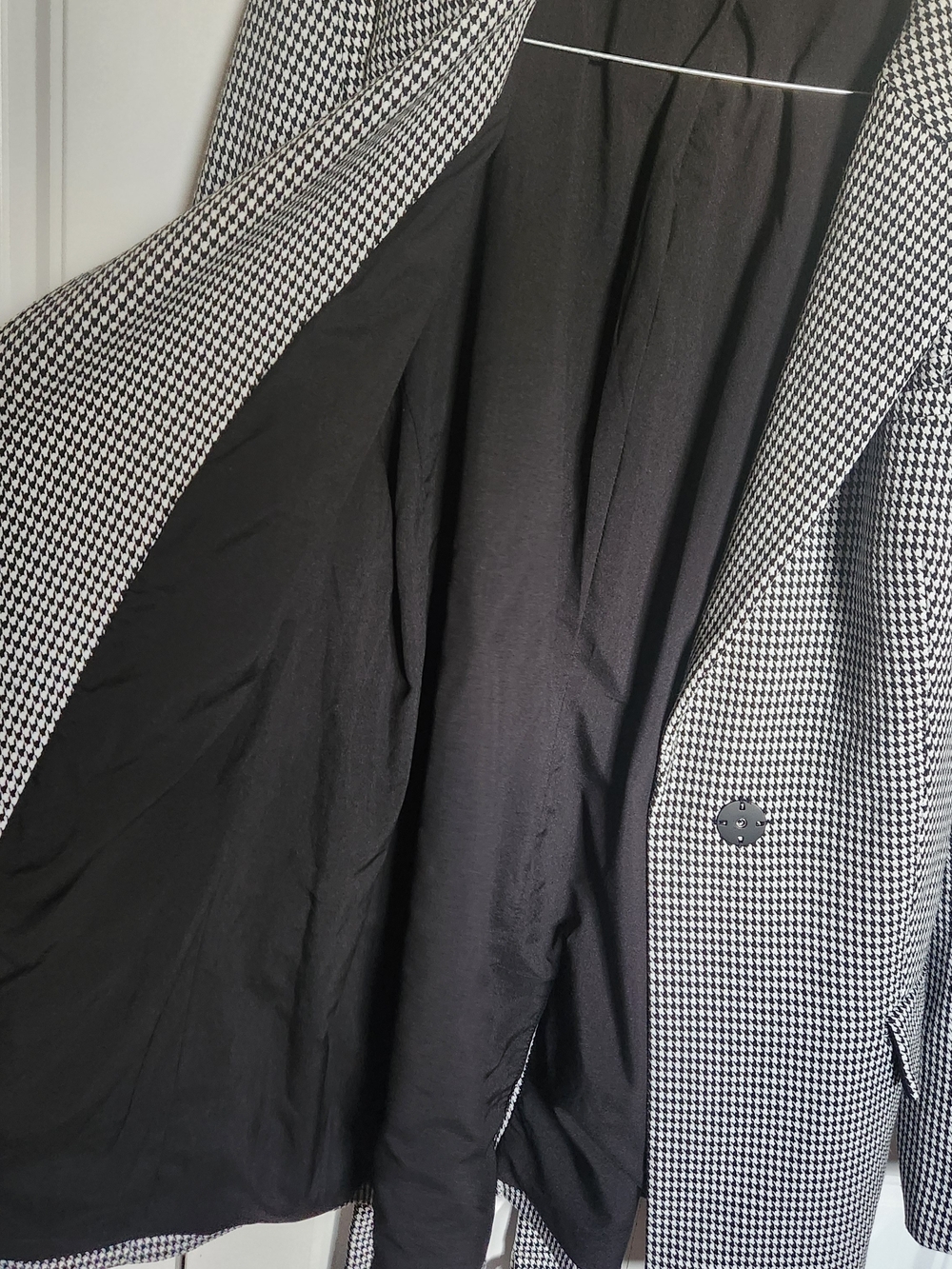 Express Women's Black & White Houndstooth Blazer Jacket Size Small - Picture 8 of 13